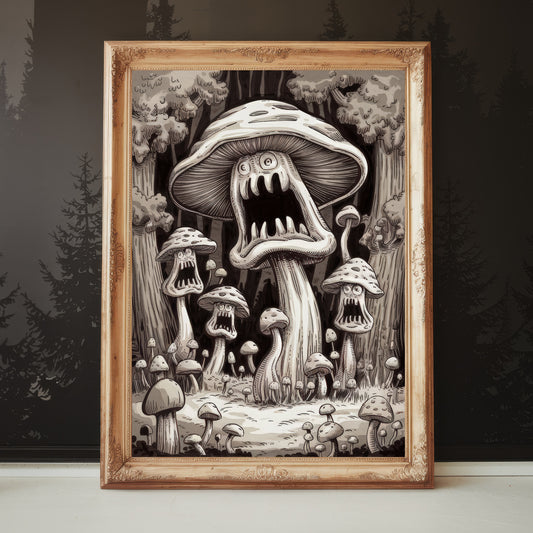 Black Mushrooms 4 - Demon Mushrooms in an Enchanted Forest