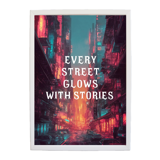 Synthwave Skyline - Retro-Futuristic Art Print