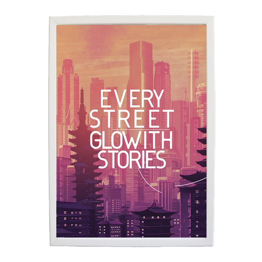 Neon Asia - Futuristic Tradition Print