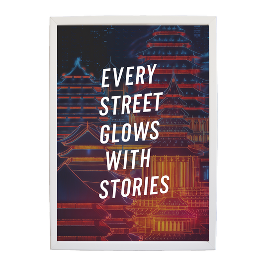 Luminous Skyline - Futuristic City Lights Print