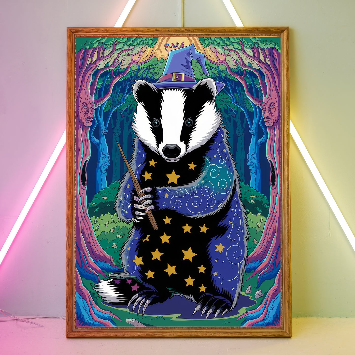Funky Badger 10 Wall Art Poster Print