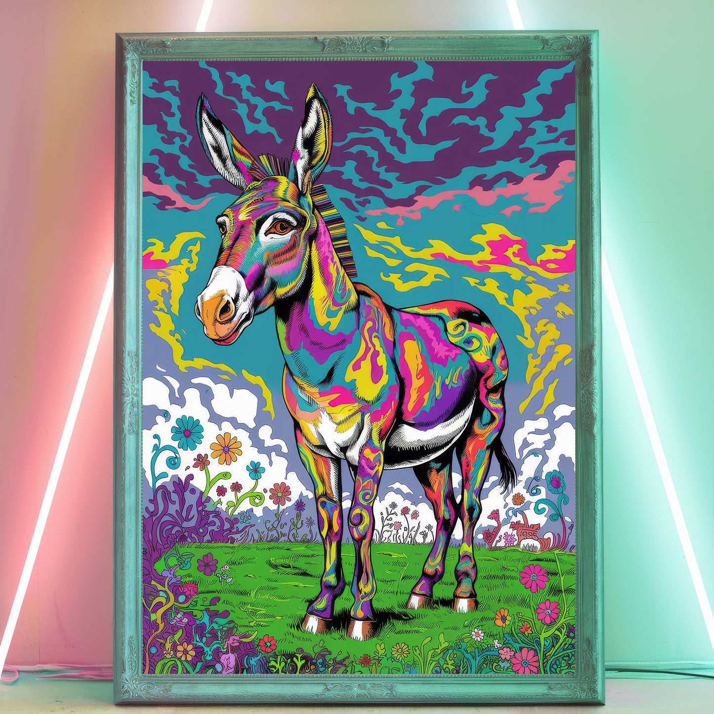 Funky Donkey 1 Wall Art Poster Print