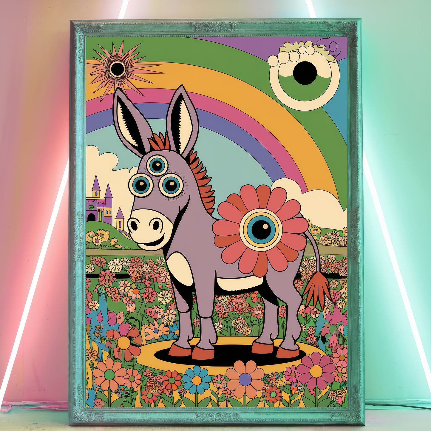 Funky Donkey 3 Wall Art Poster Print