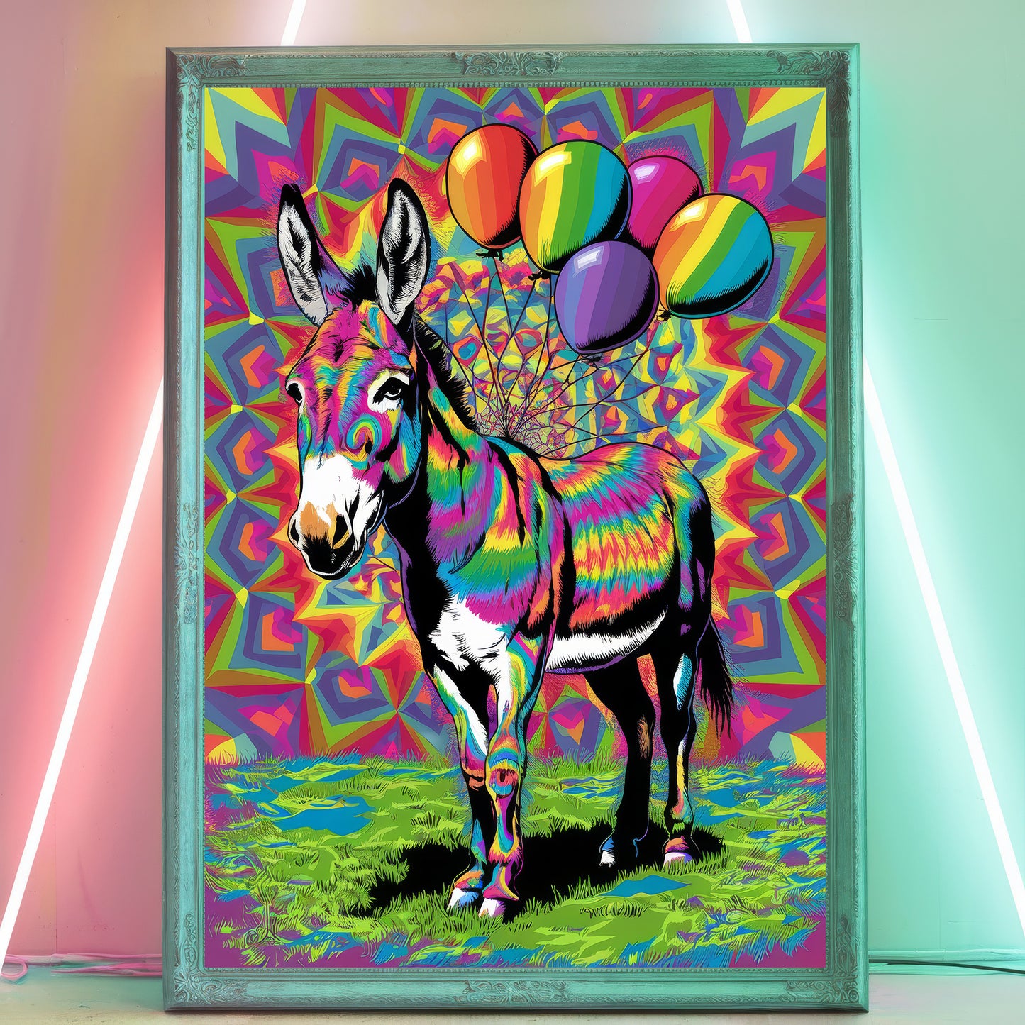 Funky Donkey 4 Wall Art Poster Print