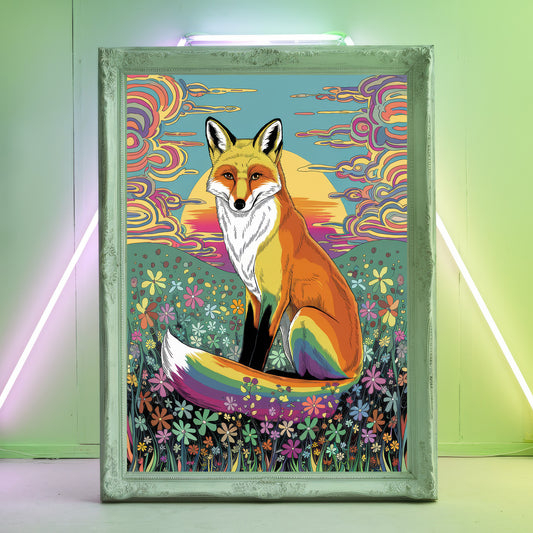 Funky Fox 1 Wall Art Poster Print
