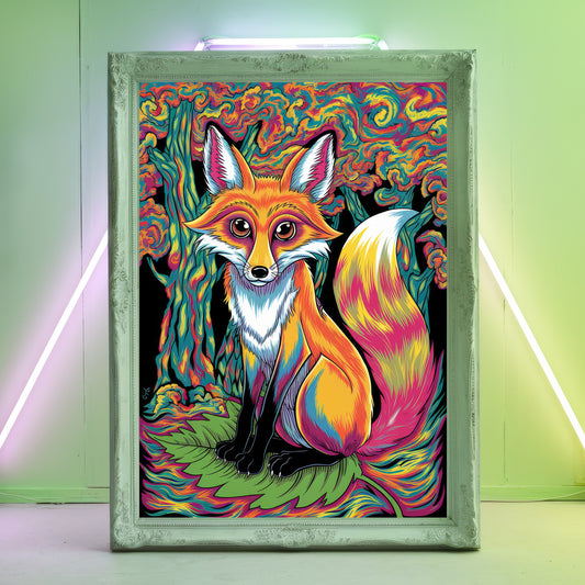 Funky Fox 2 Wall Art Poster Print