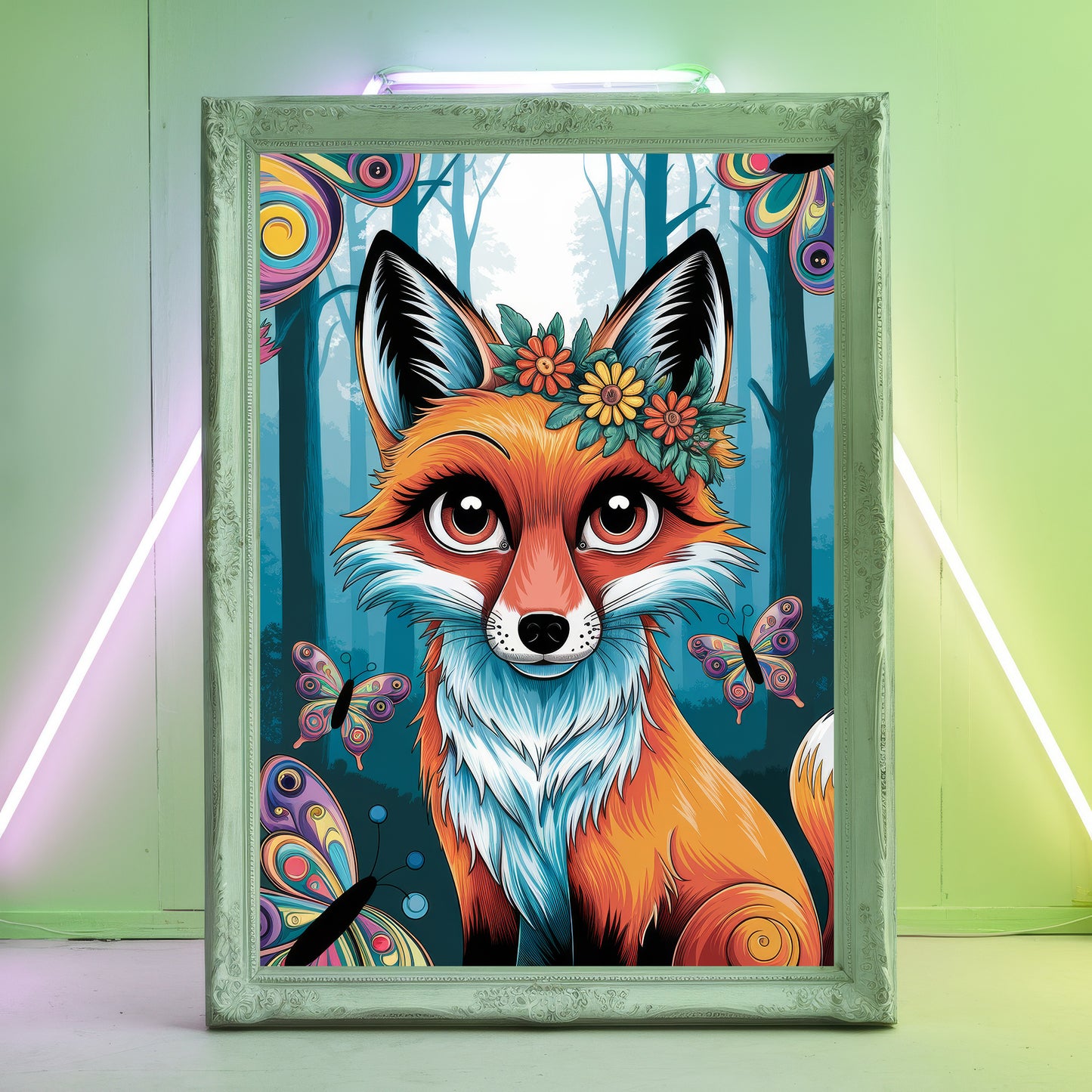 Funky Fox 3 Wall Art Poster Print