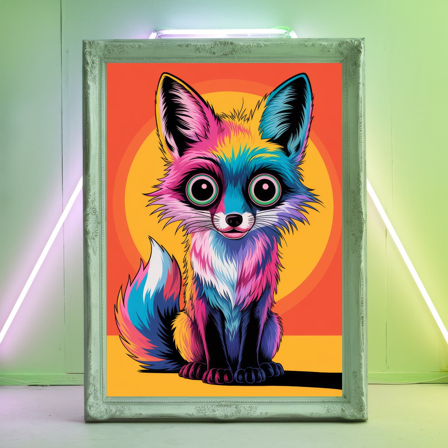 Funky Fox 4 Wall Art Poster Print