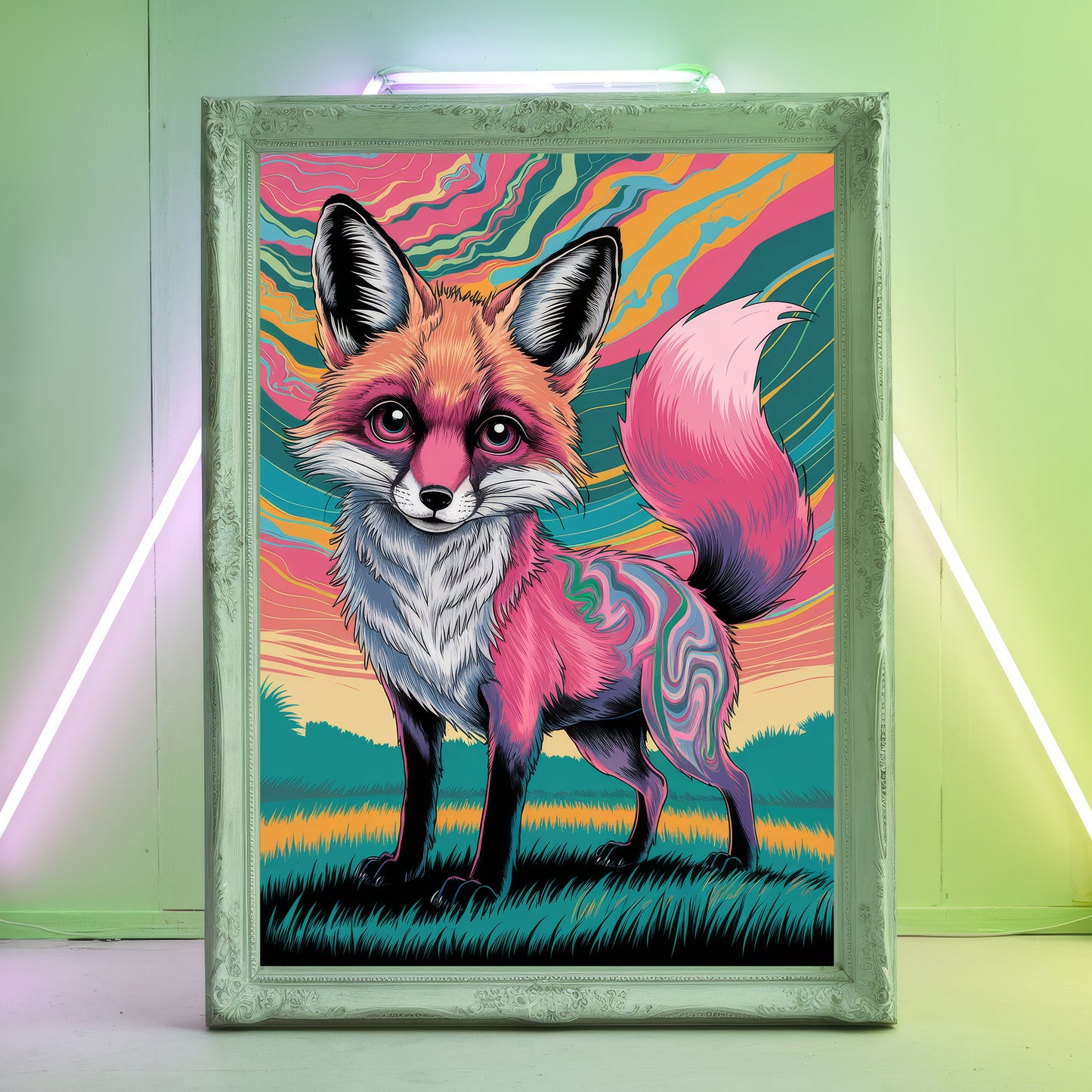 Funky Fox 7 Wall Art Poster Print