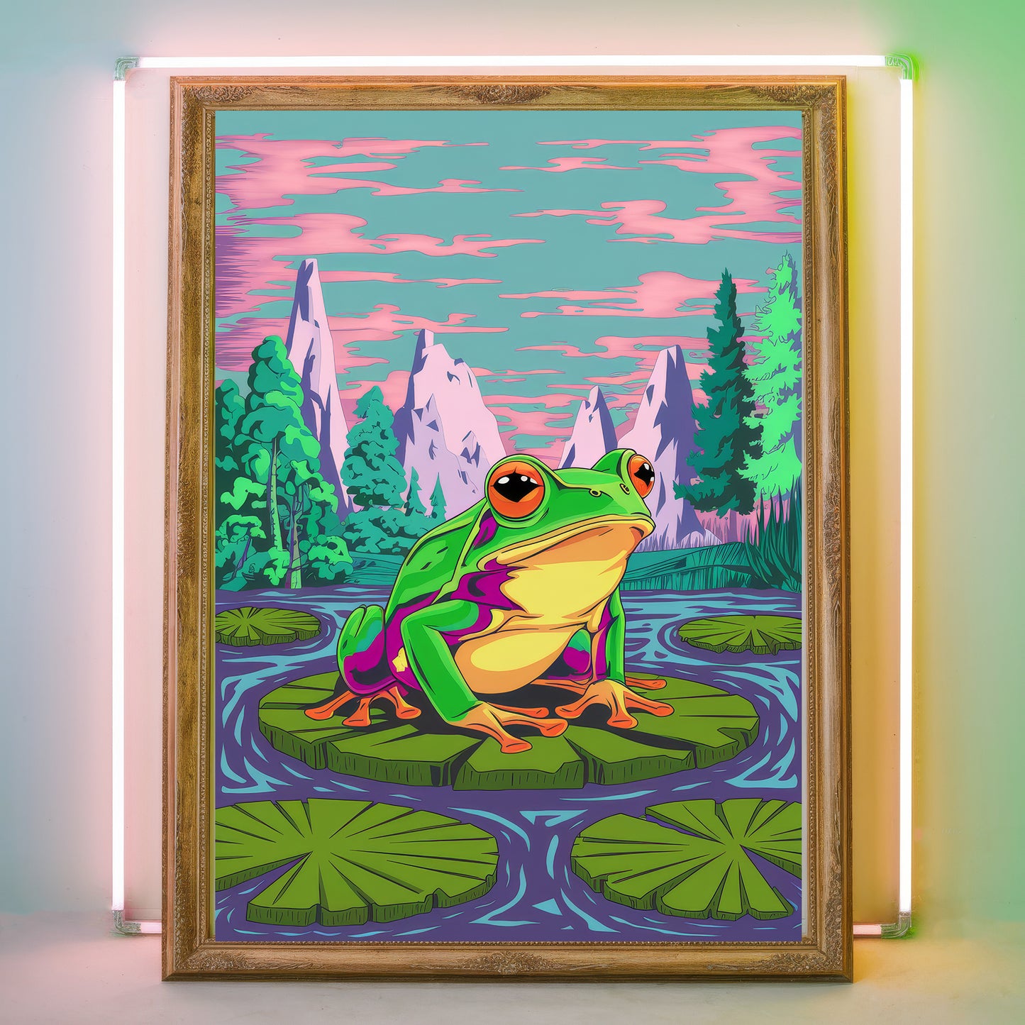 Funky Frog 1 Wall Art Poster Print