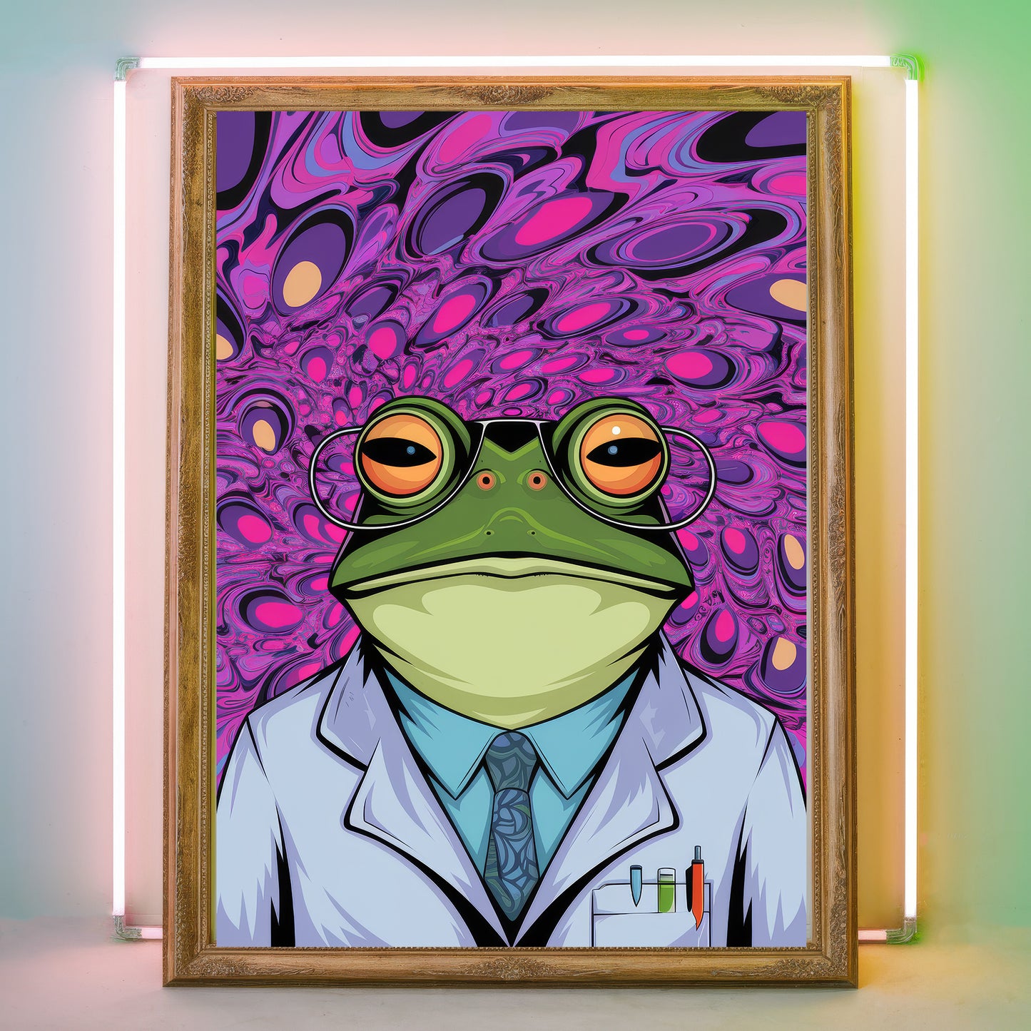 Funky Frog 4 Wall Art Poster Print