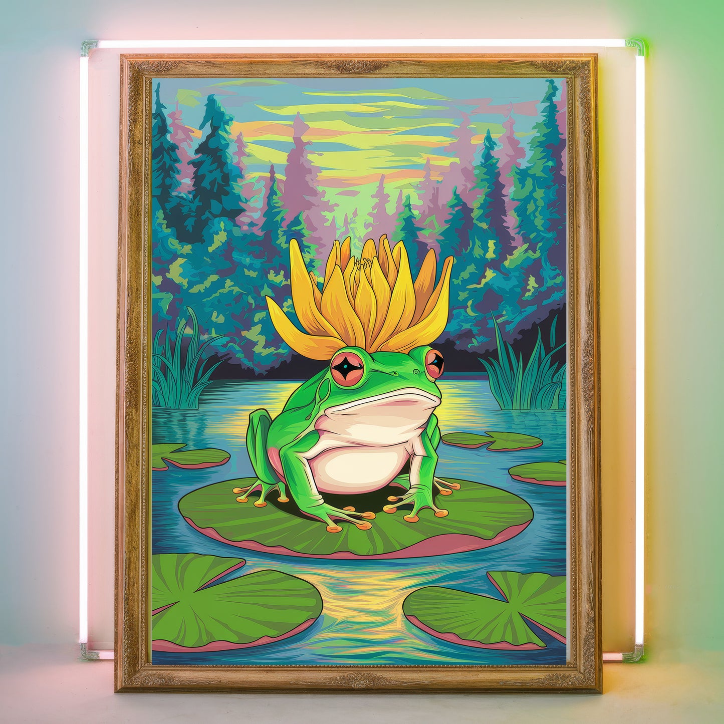 Funky Frog 5 Wall Art Poster Print