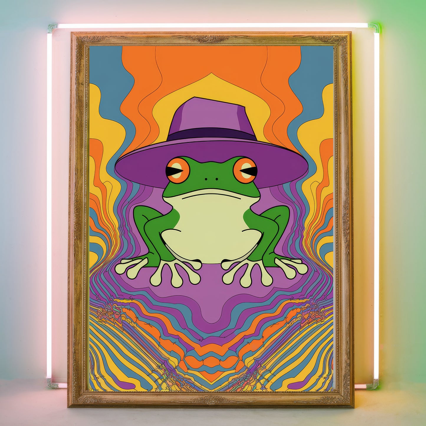 Funky Frog 7 Wall Art Poster Print