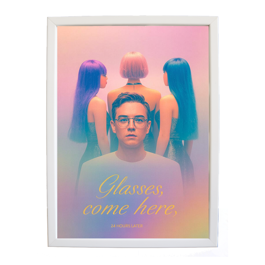 24 Hours Later – Minimalist Music Poster – wall art print – Glasses Come Here – neo-soul, R&B, soul, girl band – Music Stag