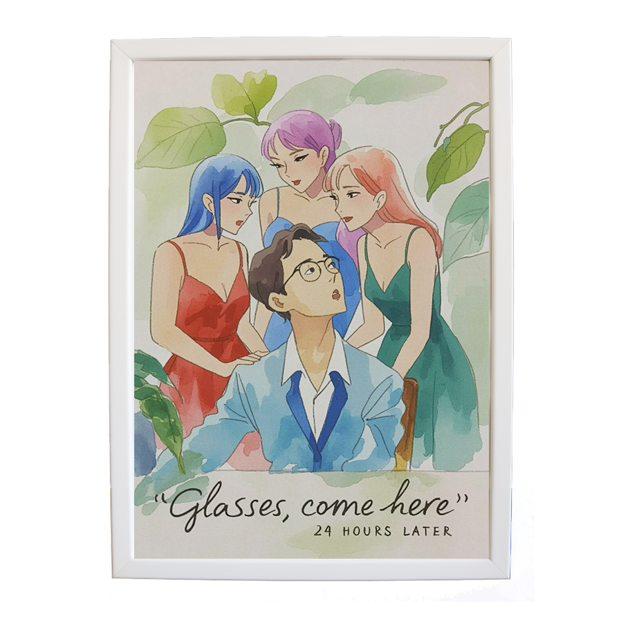 24 Hours Later – Retro Music Print – wall art print – Glasses Come Here – neo-soul, R&B, soul, girl band – Music Stag