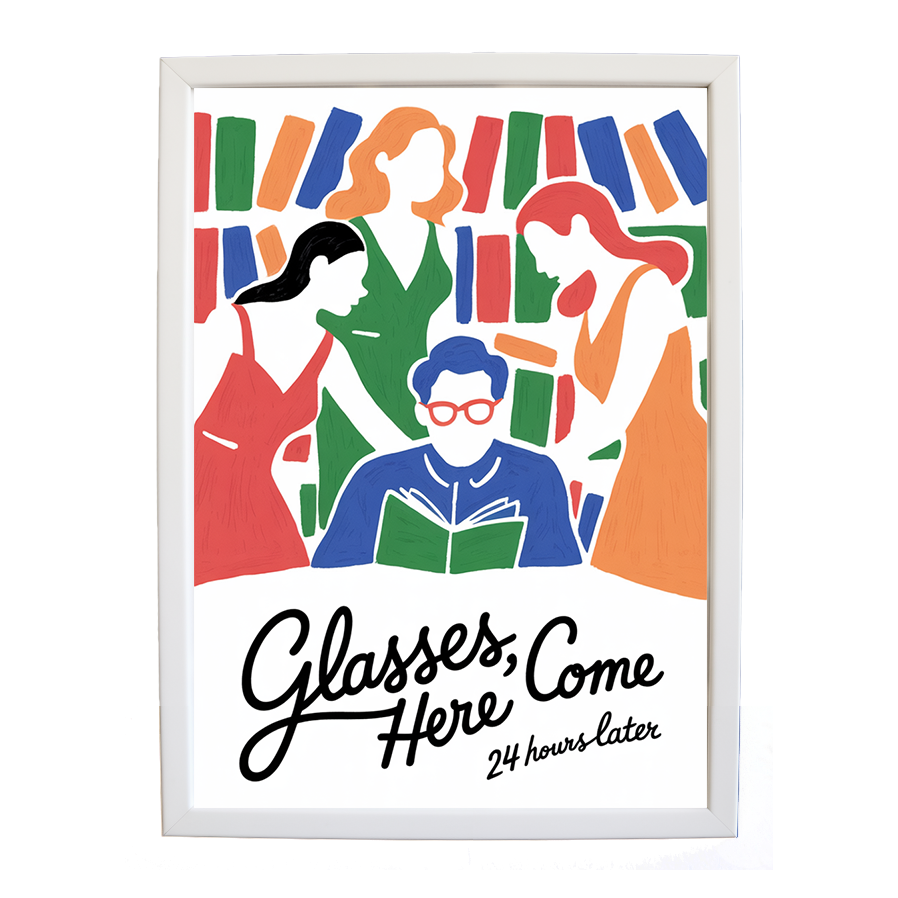 24 Hours Later – Minimalist Music Poster – wall art print – Glasses Come Here – neo-soul, R&B, soul, girl band – Music Stag