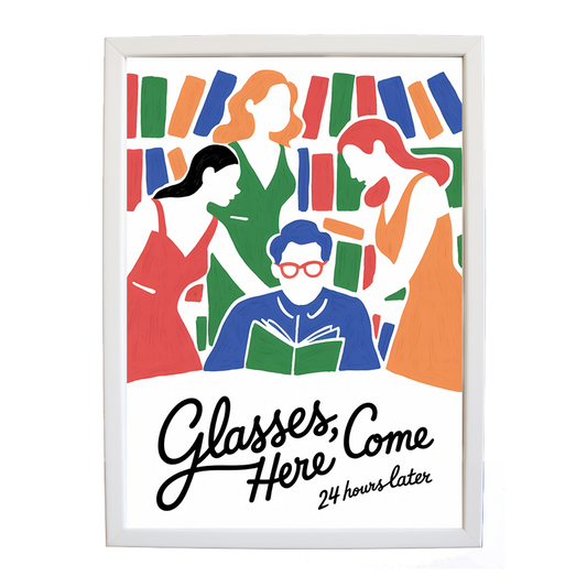 24 Hours Later – Minimalist Music Poster – wall art print – Glasses Come Here – neo-soul, R&B, soul, girl band – Music Stag