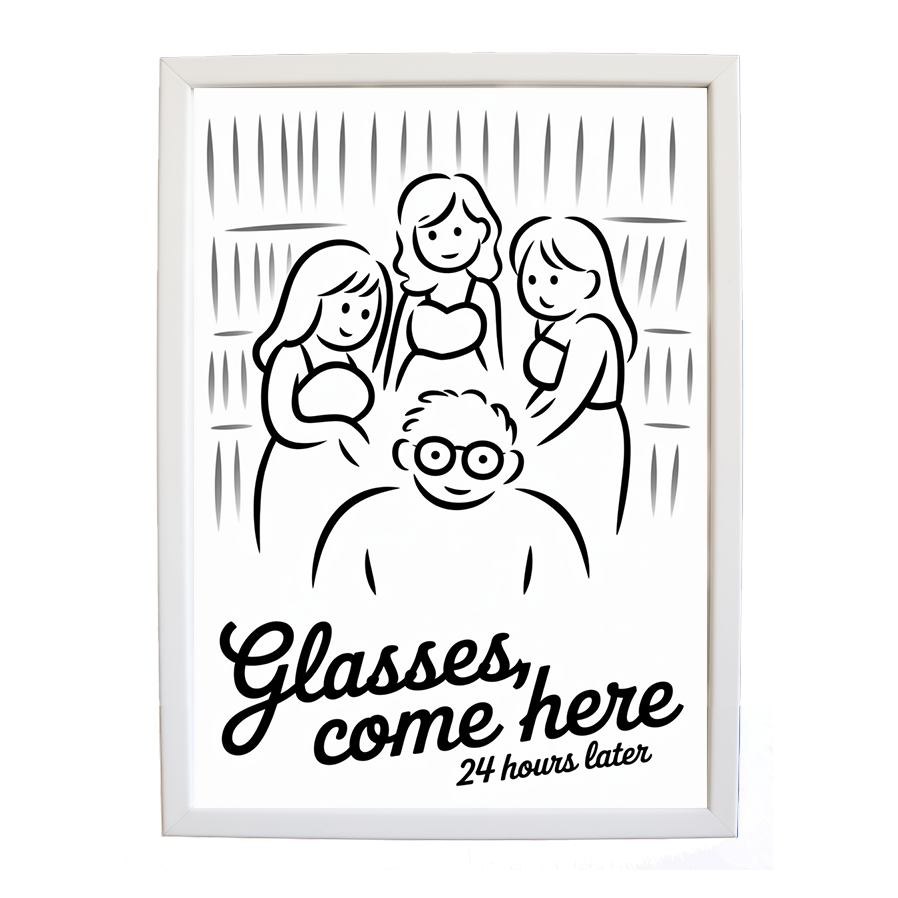 24 Hours Later – Inspirational Music Quote Art – wall art print – Glasses Come Here – neo-soul, R&B, soul, girl band – Music Stag