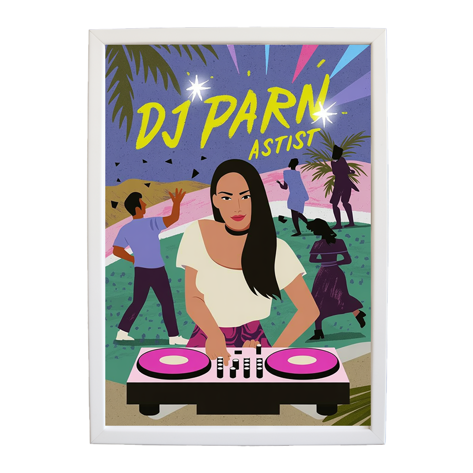 Fluid DJ Poster Poster wall art print by Music Stag ASTIST — DJ Parn #10