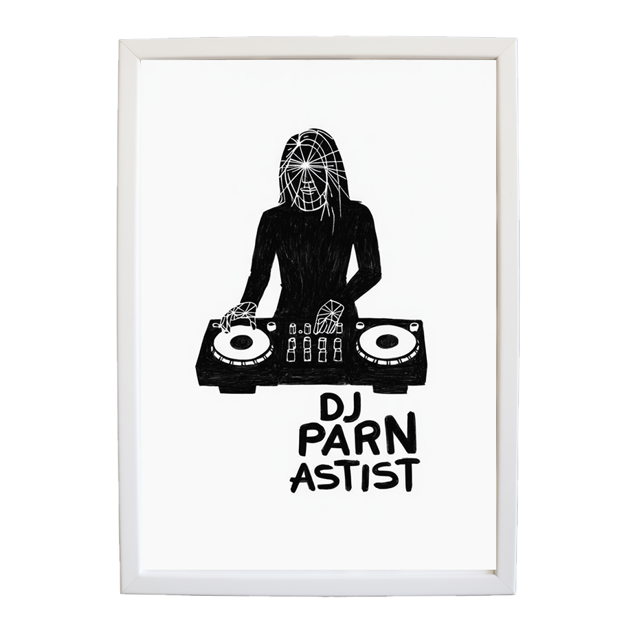 Expressive Music Artwork Sketch wall art print by Music Stag ASTIST — DJ Parn #126