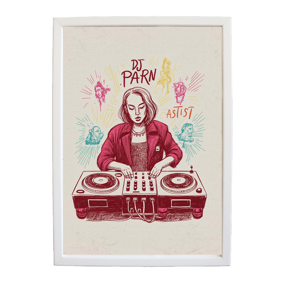 Neon Studio Print wall art print by Music Stag ASTIST — DJ Parn #13