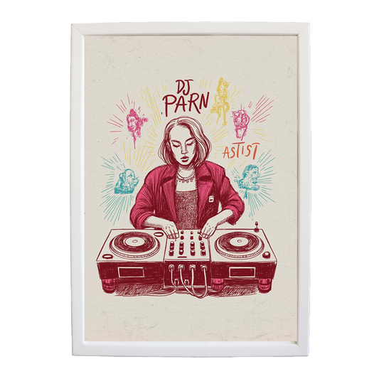 Neon Studio Print wall art print by Music Stag ASTIST — DJ Parn #13