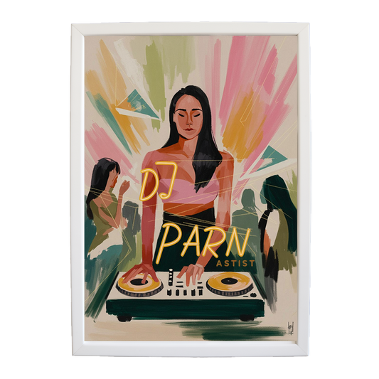 Neon EDM Canvas wall art print by Music Stag ASTIST — DJ Parn #15