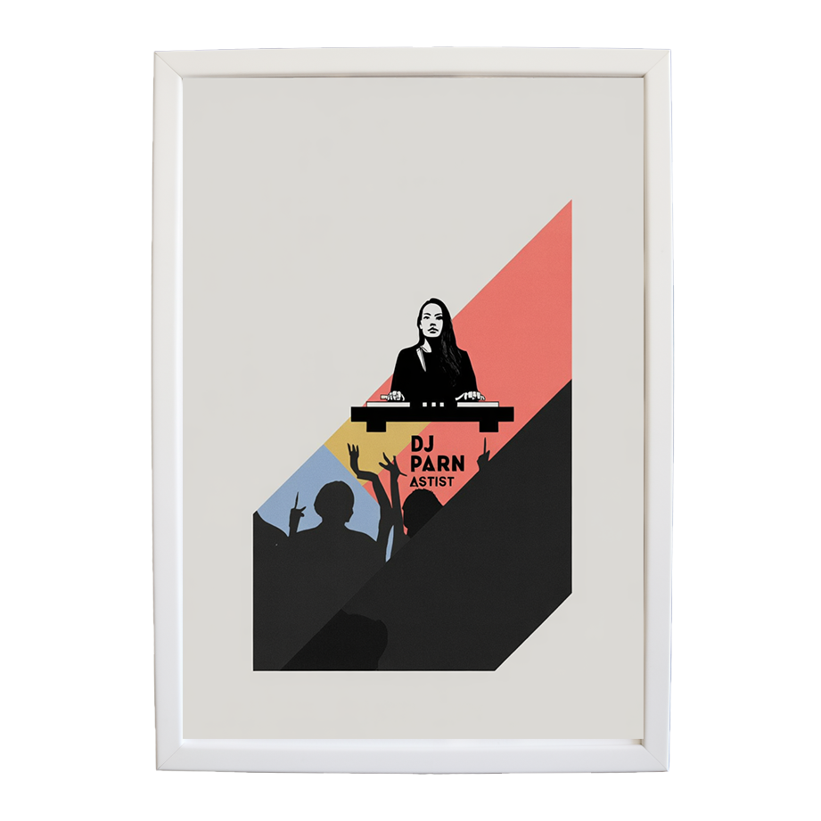 Nocturnal Melody Map Poster wall art print by Music Stag ASTIST — DJ Parn #52