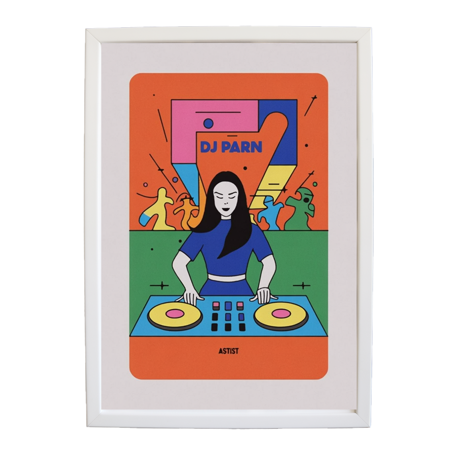 Textured EDM Canvas wall art print by Music Stag ASTIST — DJ Parn #73