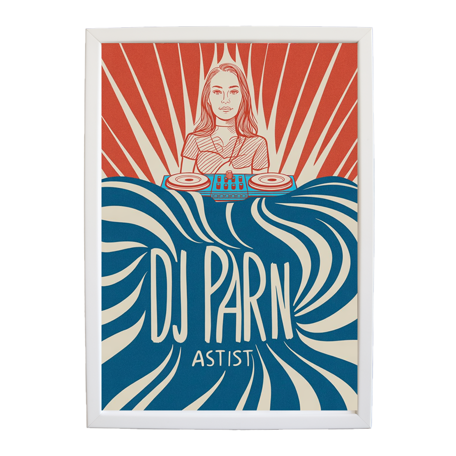 Dynamic EDM Canvas wall art print by Music Stag ASTIST — DJ Parn #7