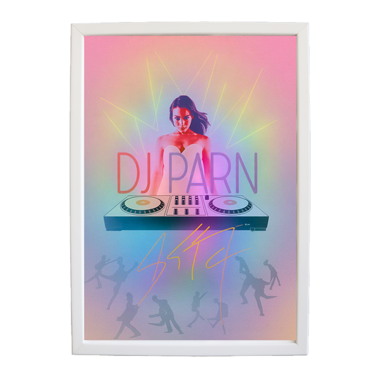 Electric EDM Canvas Sketch wall art print by Music Stag ASTIST — DJ Parn #96