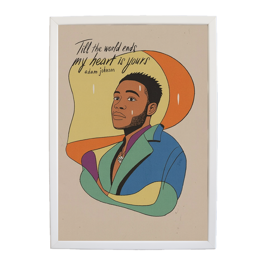 Adam Johnson 'Till The World Ends, My Heart Is Yours' art print #100 — music-inspired wall decor by Music Stag