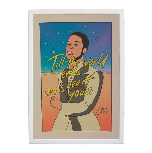 Adam Johnson 'Till The World Ends, My Heart Is Yours' art print #101 — music-inspired wall decor by Music Stag