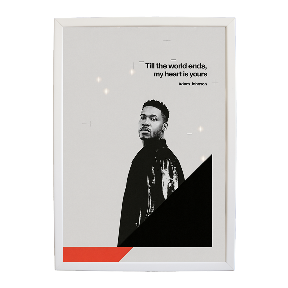 Adam Johnson 'Till The World Ends, My Heart Is Yours' art print #103 — music-inspired wall decor by Music Stag