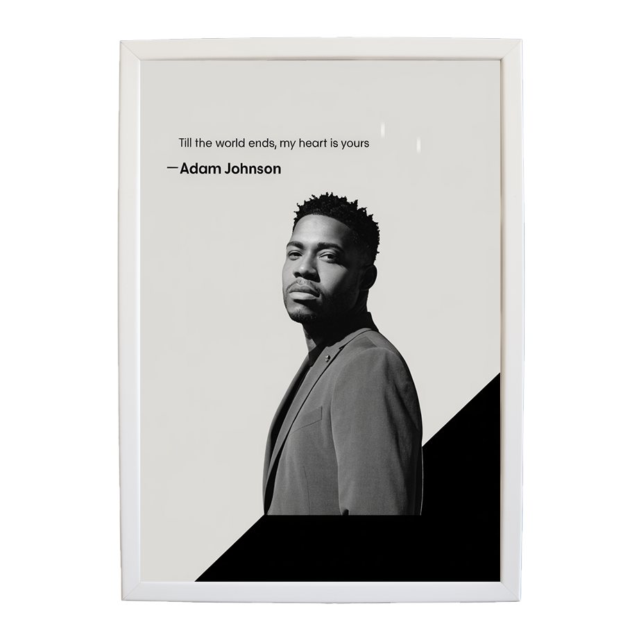 Adam Johnson 'Till The World Ends, My Heart Is Yours' art print #104 — music-inspired wall decor by Music Stag