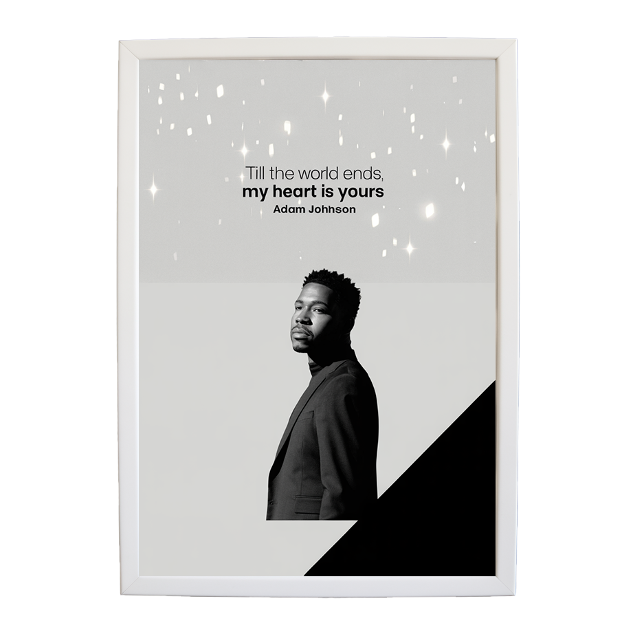 Adam Johnson 'Till The World Ends, My Heart Is Yours' art print #106 — music-inspired wall decor by Music Stag