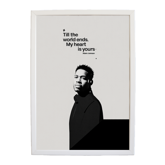 Adam Johnson 'Till The World Ends, My Heart Is Yours' art print #107 — music-inspired wall decor by Music Stag