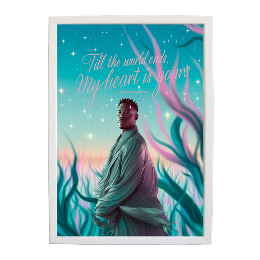 Adam Johnson 'Till The World Ends, My Heart Is Yours' art print #112 — music-inspired wall decor by Music Stag