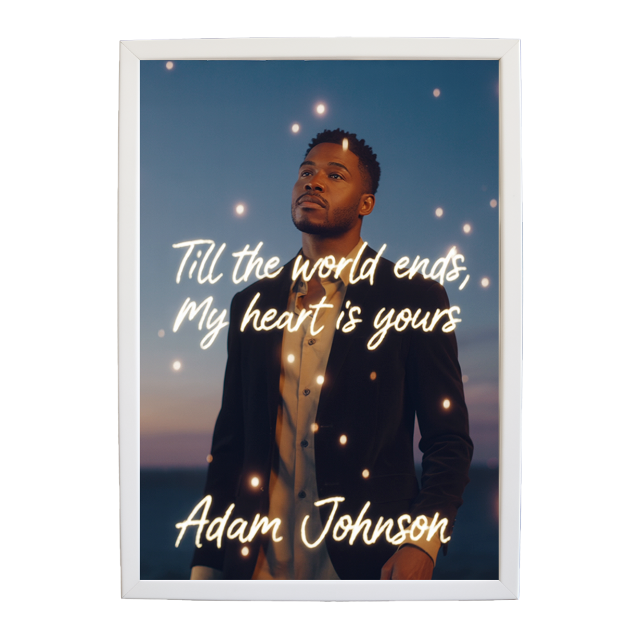 Adam Johnson 'Till The World Ends, My Heart Is Yours' art print #11 — music-inspired wall decor by Music Stag