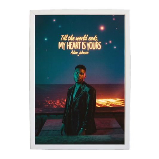 Adam Johnson 'Till The World Ends, My Heart Is Yours' art print #126 — music-inspired wall decor by Music Stag