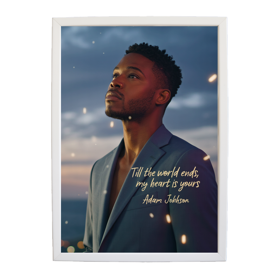 Adam Johnson 'Till The World Ends, My Heart Is Yours' art print #12 — music-inspired wall decor by Music Stag