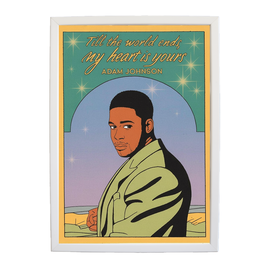 Adam Johnson 'Till The World Ends, My Heart Is Yours' art print #130 — music-inspired wall decor by Music Stag