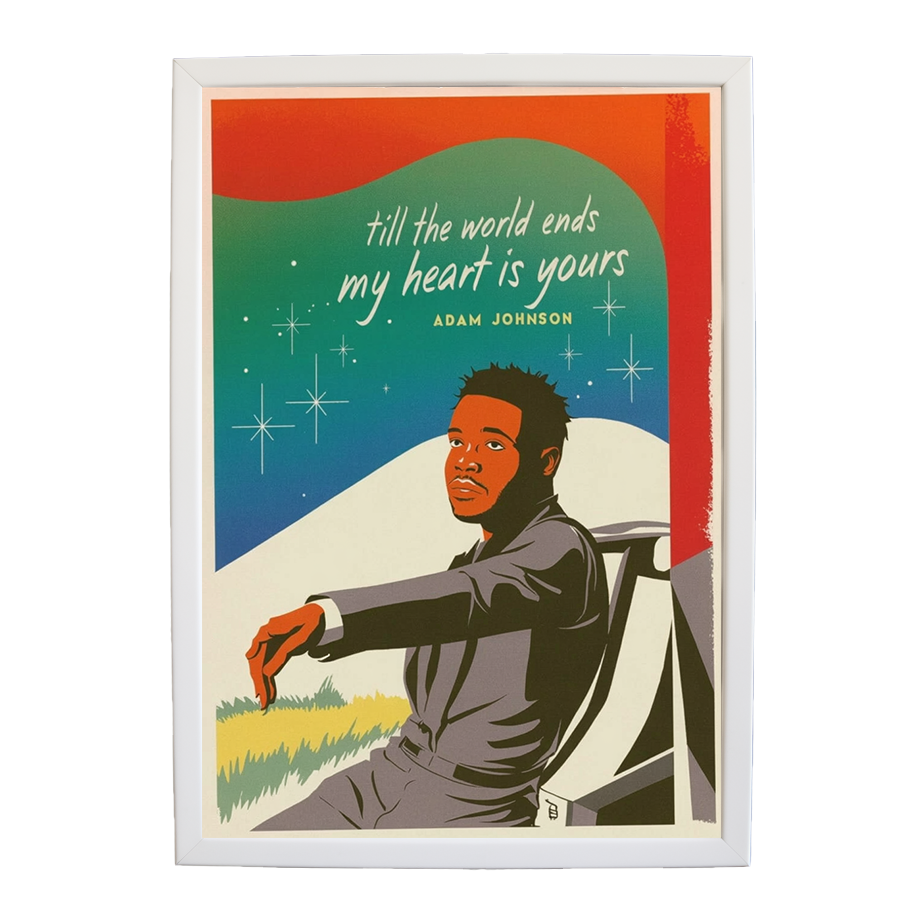 Adam Johnson 'Till The World Ends, My Heart Is Yours' art print #141 — music-inspired wall decor by Music Stag
