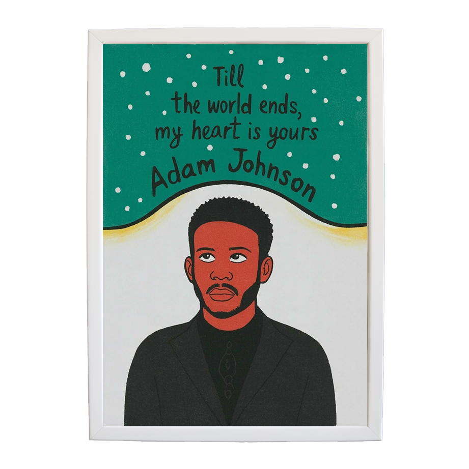 Adam Johnson 'Till The World Ends, My Heart Is Yours' art print #144 — music-inspired wall decor by Music Stag