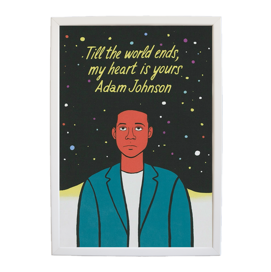 Adam Johnson 'Till The World Ends, My Heart Is Yours' art print #145 — music-inspired wall decor by Music Stag