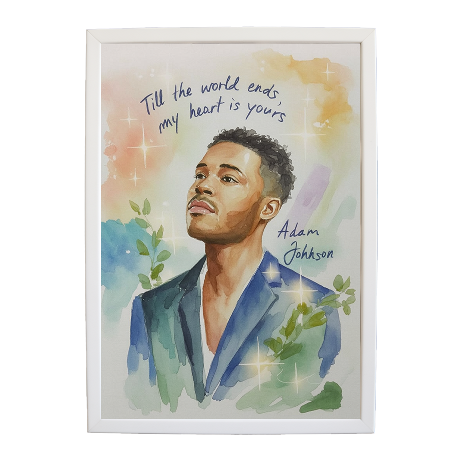 Adam Johnson 'Till The World Ends, My Heart Is Yours' art print #16 — music-inspired wall decor by Music Stag