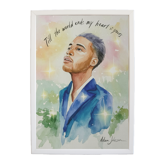 Adam Johnson 'Till The World Ends, My Heart Is Yours' art print #18 — music-inspired wall decor by Music Stag