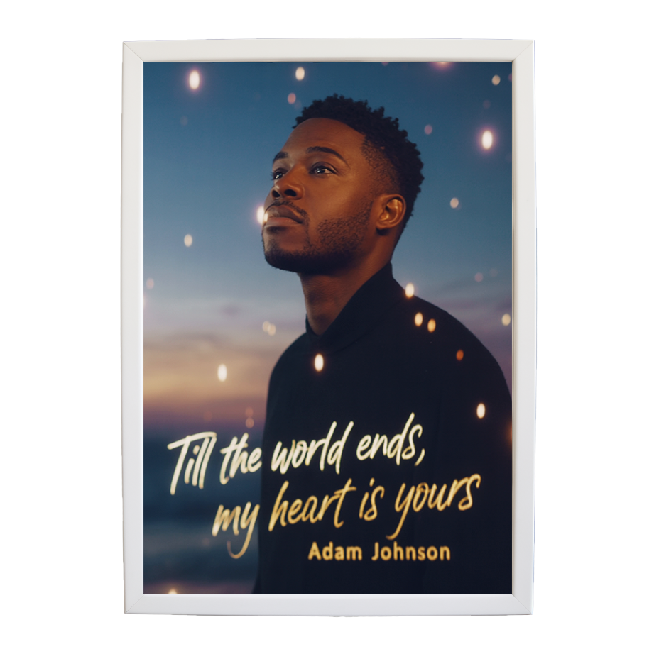 Adam Johnson 'Till The World Ends, My Heart Is Yours' art print #1 — music-inspired wall decor by Music Stag