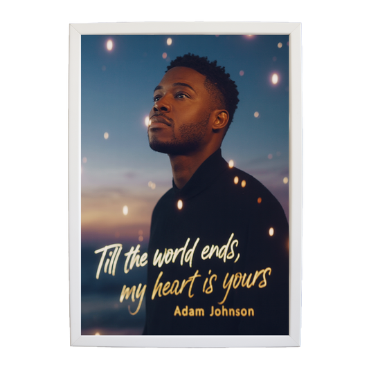 Adam Johnson 'Till The World Ends, My Heart Is Yours' art print #1 — music-inspired wall decor by Music Stag