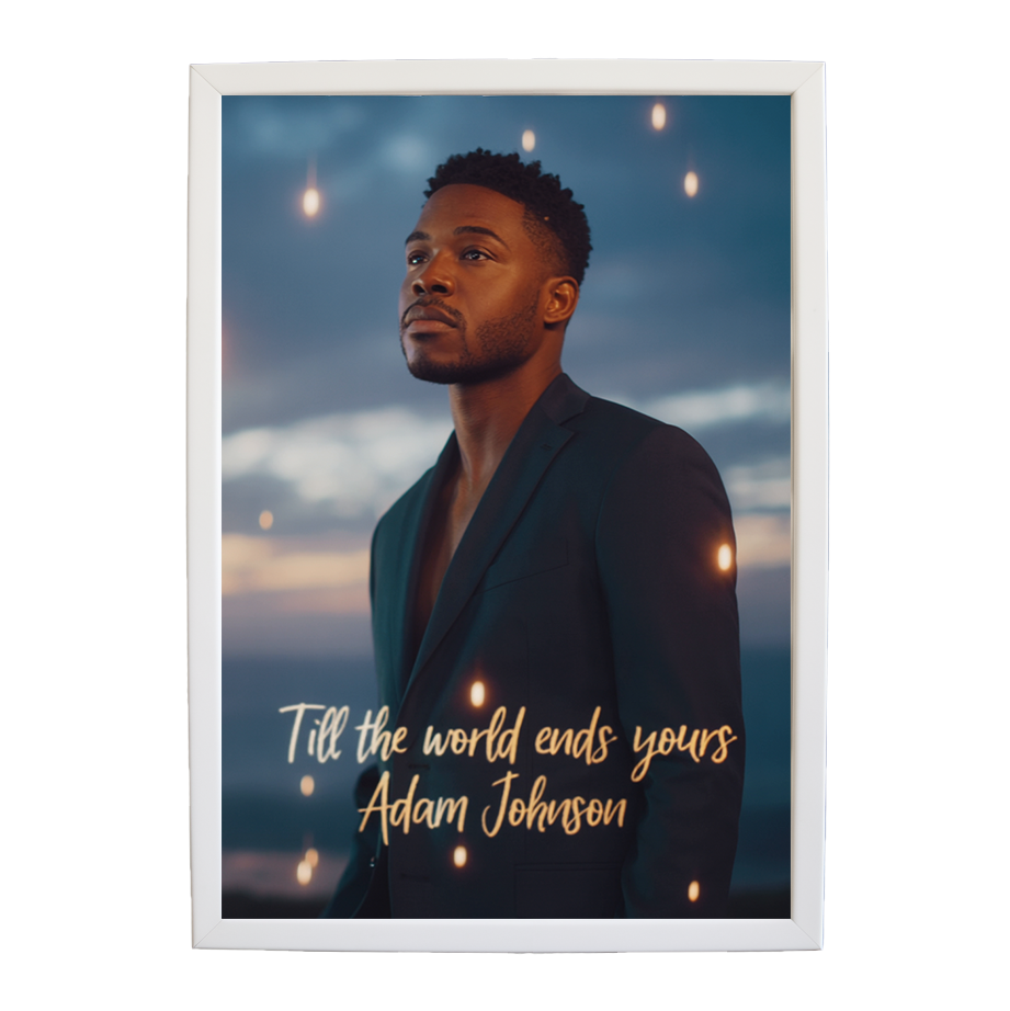 Adam Johnson 'Till The World Ends, My Heart Is Yours' art print #2 — music-inspired wall decor by Music Stag